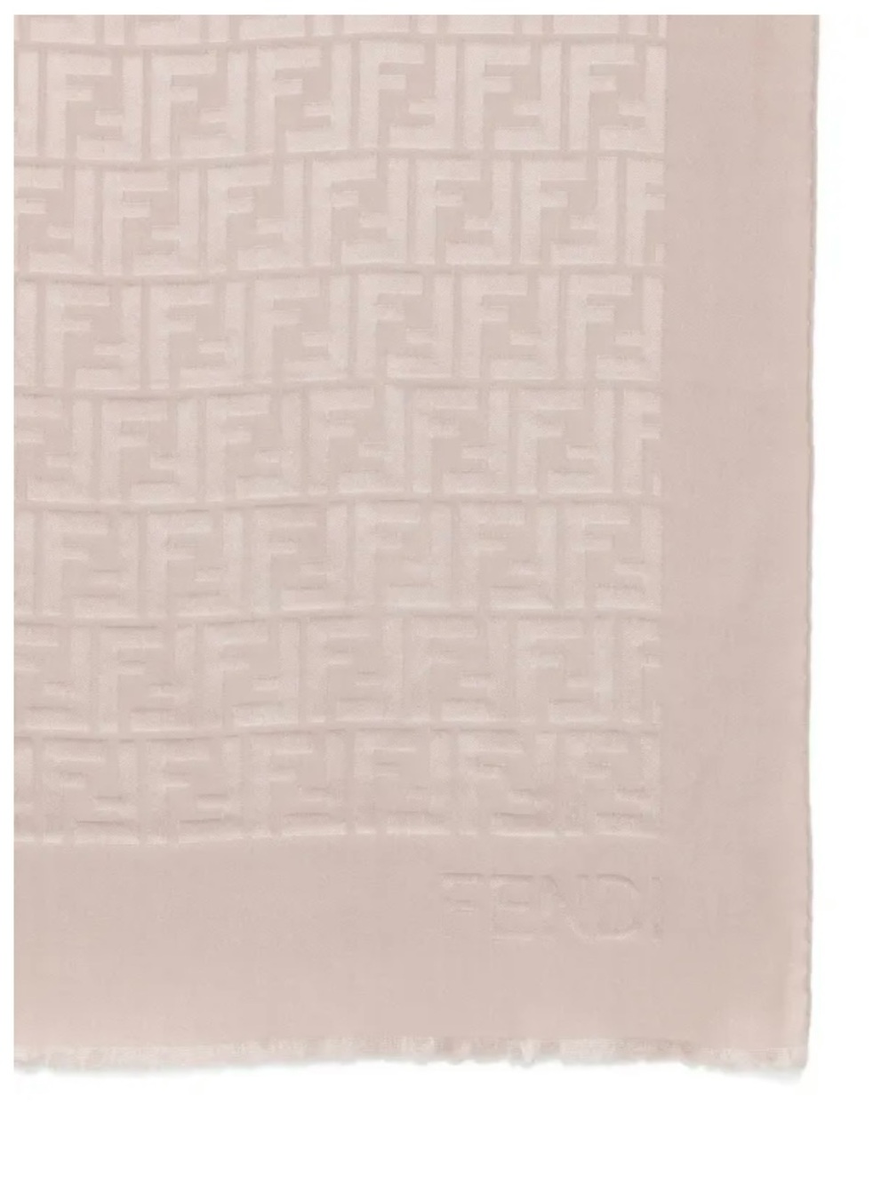 Fendi Silk beige  FF Jacquard Silk Scarf with Fendi cotton bag